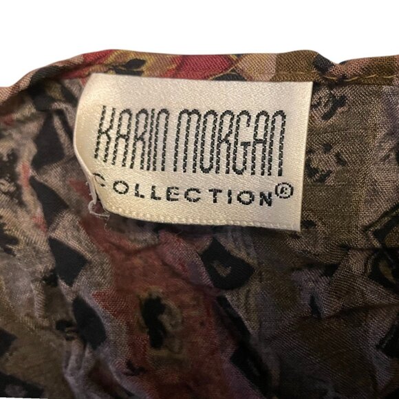 Printed brown wrap around skirt XL - Picture 3 of 4